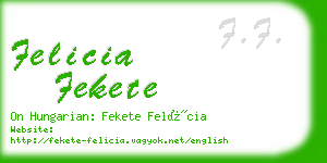 felicia fekete business card